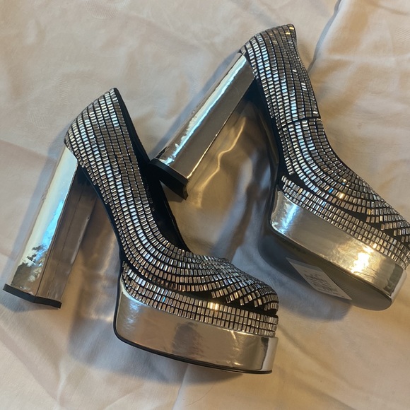 New! Disco Ball platforms by Azalea Wang Fabulous heels size 10 - Picture 4 of 11
